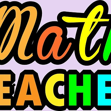 Artwork thumbnail, Math Teacher Typographic Multi Color Text Design for Math Teachers by Science Engineering Gifts