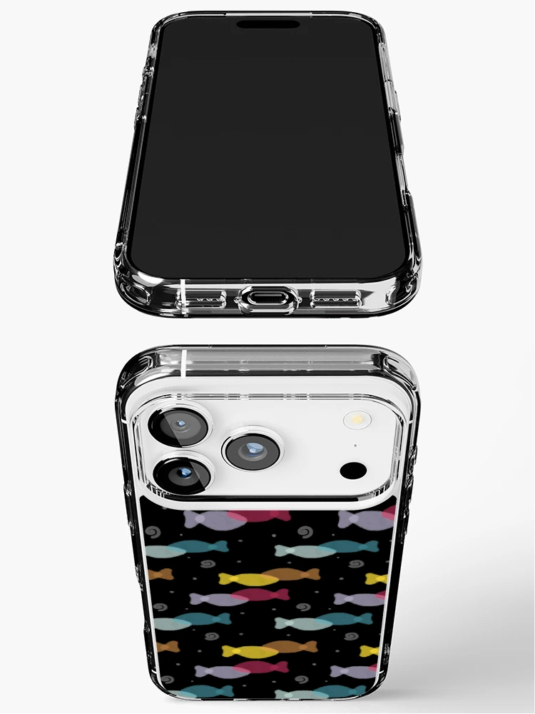 Thumbnail 3 of 5, iPhone Case, Fishy Dark Pattern designed and sold by InversionGraph.
