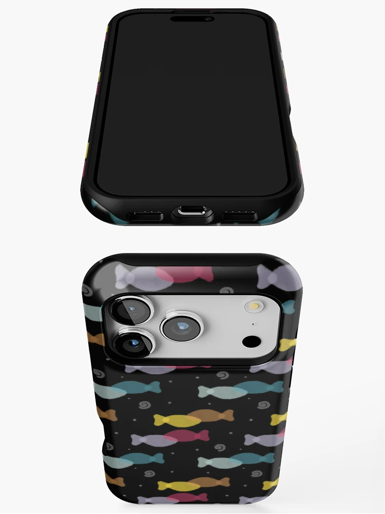 Thumbnail 3 of 4, iPhone Case, Fishy Dark Pattern designed and sold by InversionGraph.