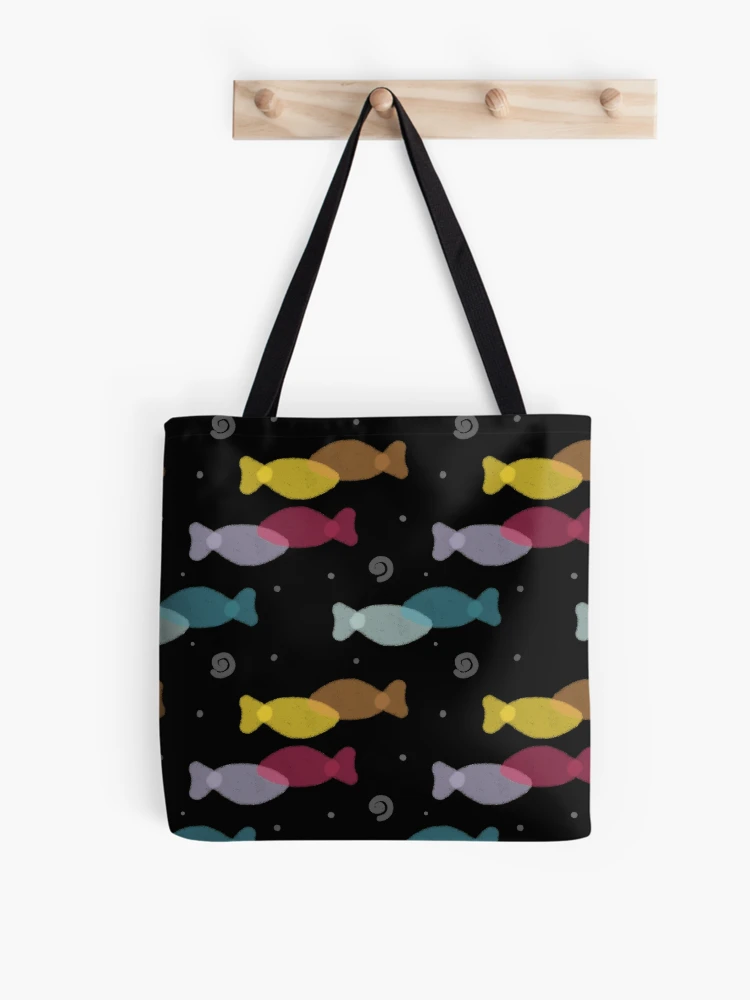 Thumbnail 1 of 2, Tote Bag, Fishy Dark Pattern designed and sold by InversionGraph.