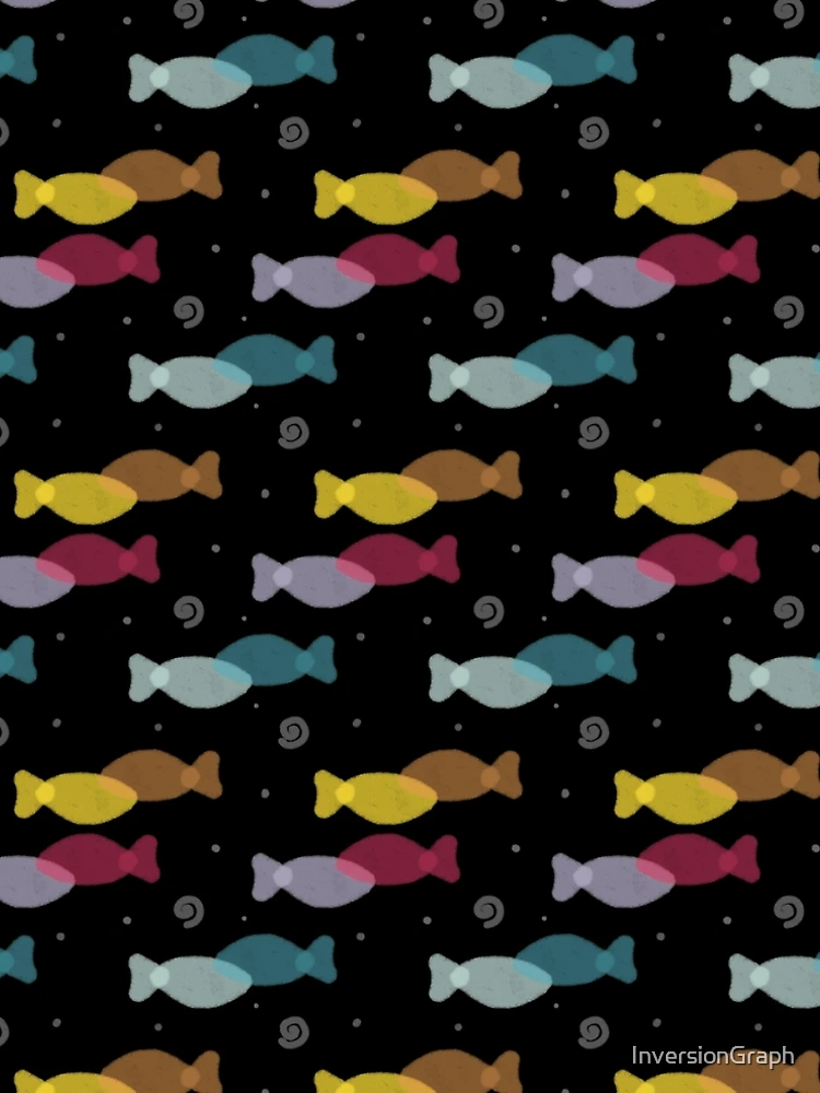 Thumbnail 5 of 5, A-Line Dress, Fishy Dark Pattern designed and sold by InversionGraph.