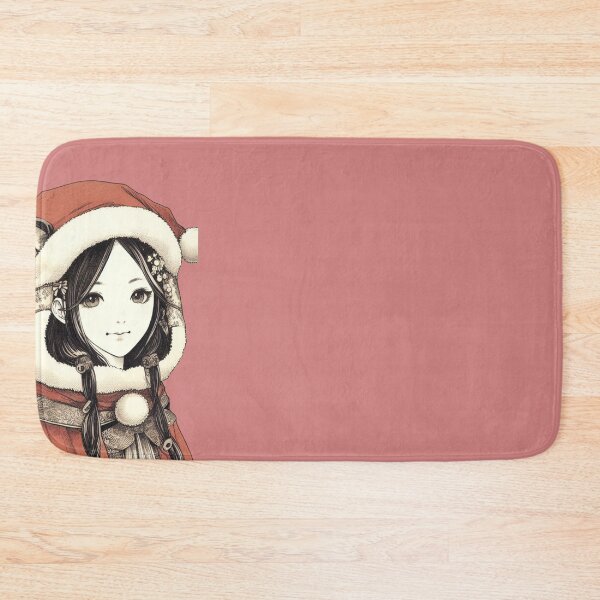 Item preview, Christmas Anime Girl as Santa Claus with Santa Hat | Santa Sexy Girl Female Santa Cute Cat Girl designed and sold by FestivePalette.