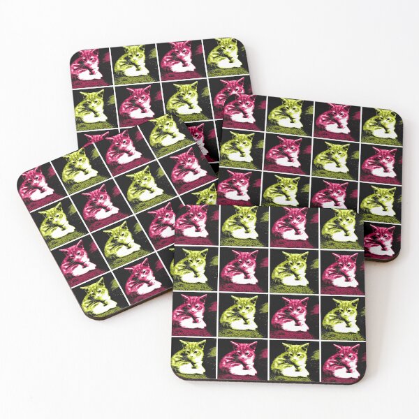 Item preview, Kitten Drift pink and lemon designed and sold by Petra Schonova.