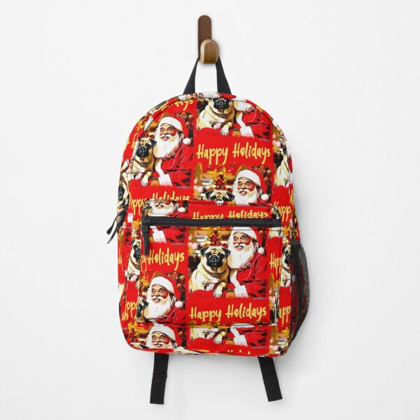 Item preview, Pug HAPPY HOLIDAYS 34 designed and sold by RedBluffTraders.