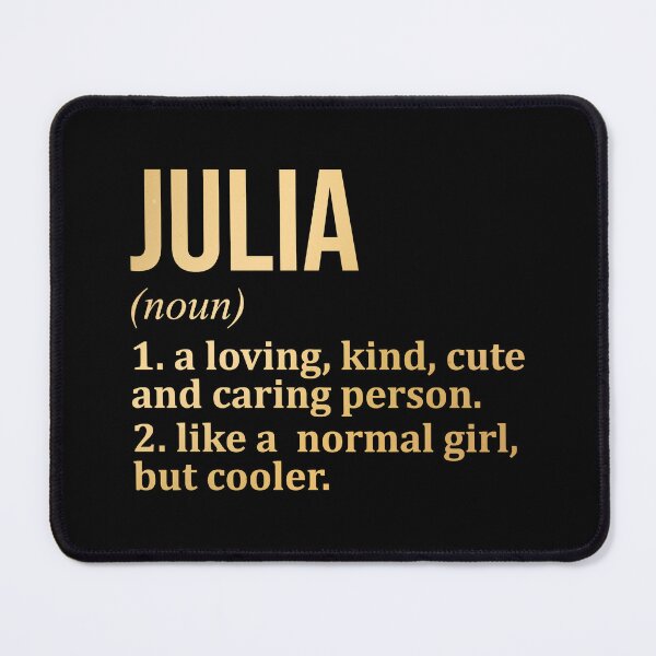 Artikelvorschau, Julia-Namensdefinition in Gold entworfen und verkauft von XCIV.