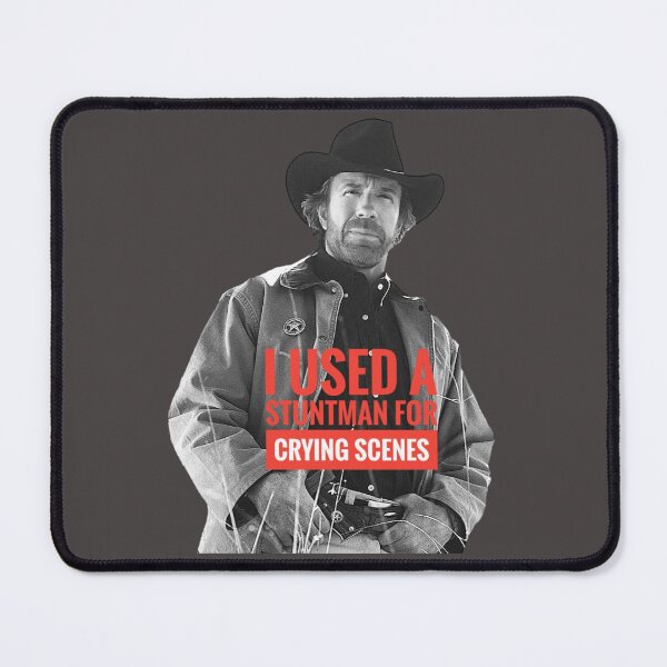 Item preview, Chuck Norris used a stuntman for crying scenes poster designed and sold by lacm2020.