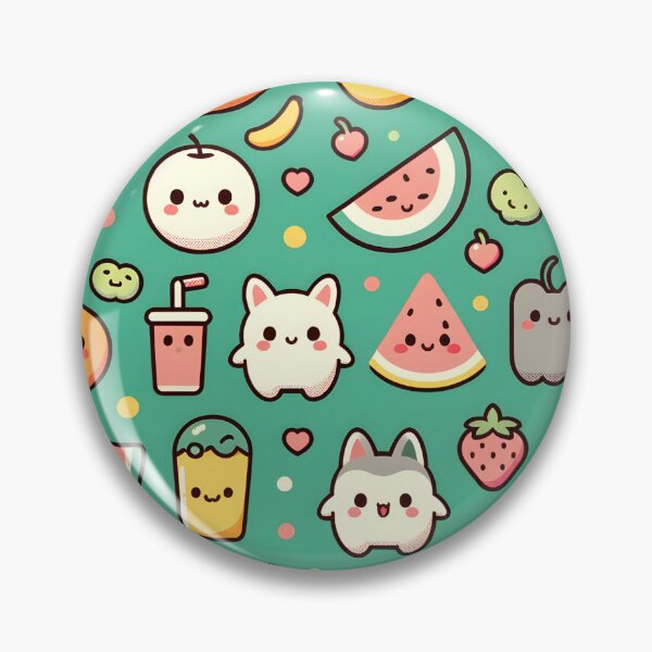 Item preview, Cheerful Kawaii Friends Pattern designed and sold by RuyaFab.