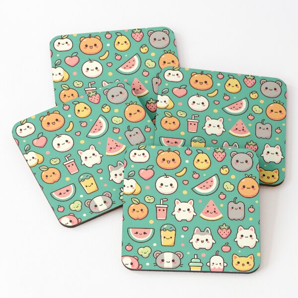 Item preview, Cheerful Kawaii Friends Pattern designed and sold by RuyaFab.