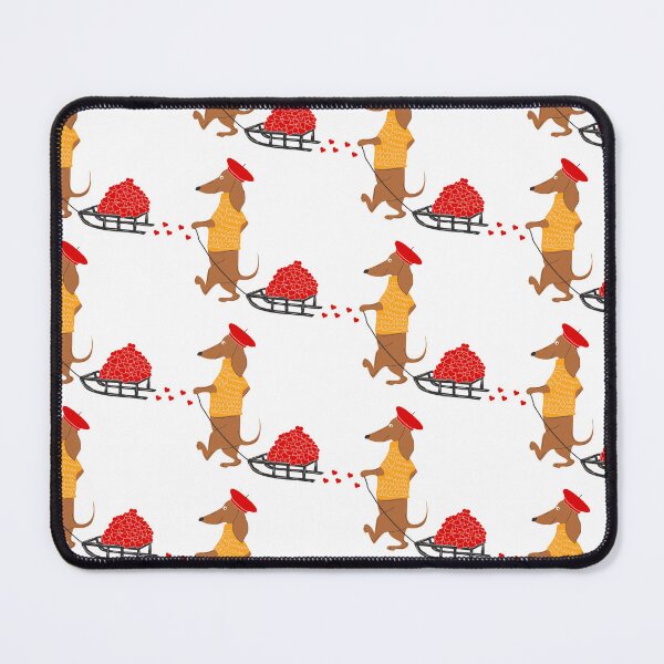 Item preview, A dachshund dog in a Cupid costume illustration on white background	 designed and sold by Innamalinka.