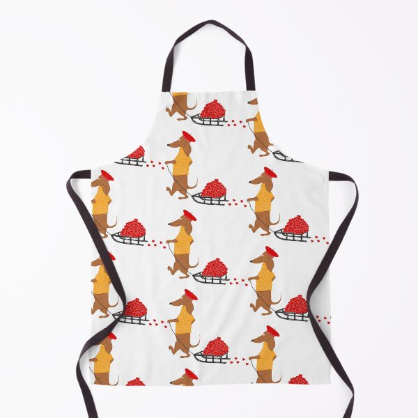 Item preview, A dachshund dog in a Cupid costume illustration on white background	 designed and sold by Innamalinka.