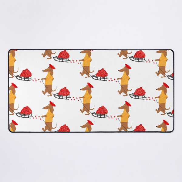 Item preview, A dachshund dog in a Cupid costume illustration on white background	 designed and sold by Innamalinka.