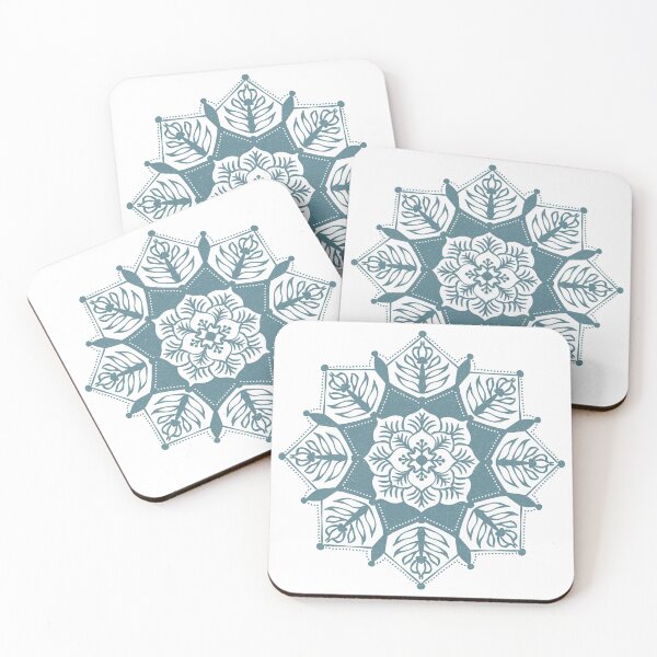 Item preview, Poinsettia Mandala - Snow + Peacock designed and sold by Irene Estelle.