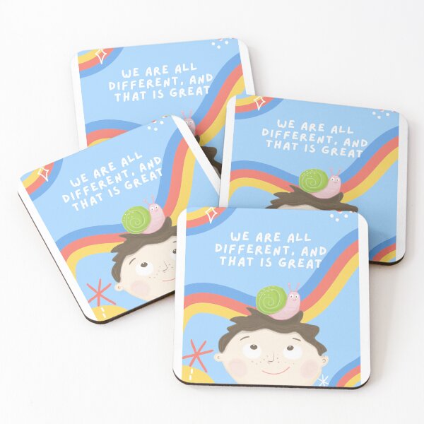 Item preview, Boy with snail rainbow text designed and sold by TinyHorseBooks.