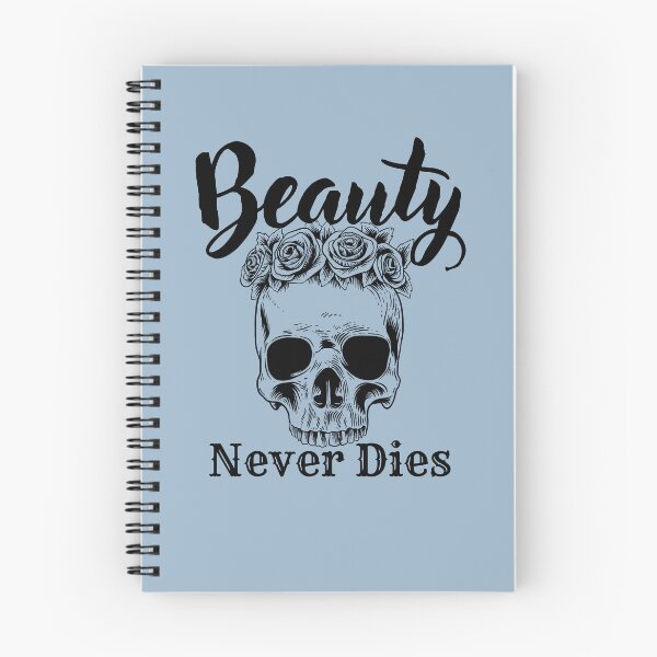 Item preview, Floral skull beauty never dies vintage graphic art designed and sold by PellSilversmith.