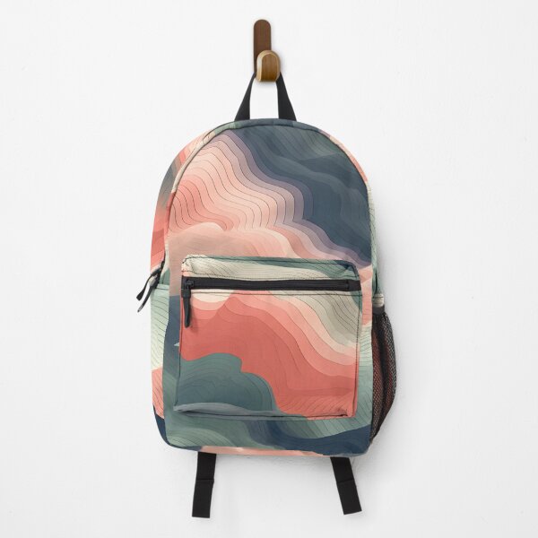 Item preview, Layered Waves Abstract Landscape designed and sold by VectorPlace.