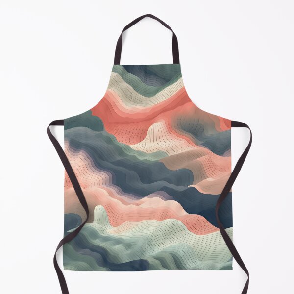 Item preview, Layered Waves Abstract Landscape designed and sold by VectorPlace.