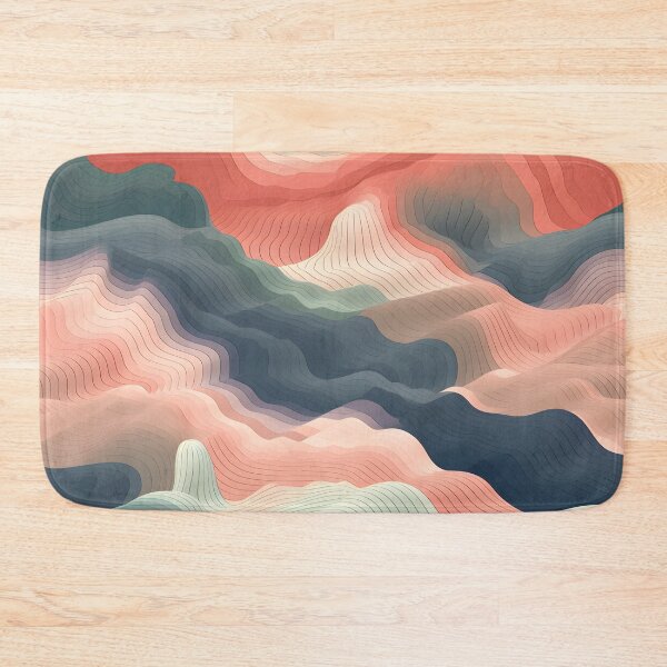 Item preview, Layered Waves Abstract Landscape designed and sold by VectorPlace.