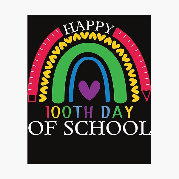 Item preview, Happy 100th Day of School Teachers Kids 100 Days Rainbow designed and sold by DigitalMaestro.