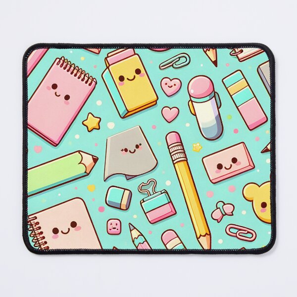 Item preview, Kawaii Stationery Adventure Pattern designed and sold by RuyaFab.