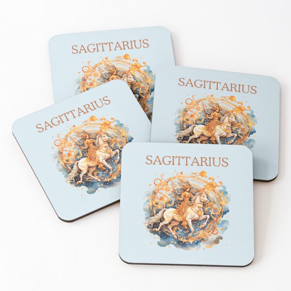 Item preview, Sagittarius Zodiac- Horescope/SunSign Theme  on light blue back ground designed and sold by CosmicNook1.