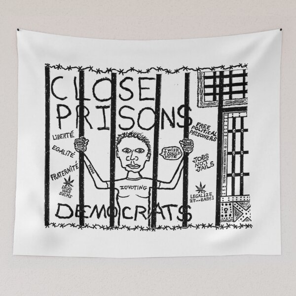 Item preview, CLOSE PRISONS ~ WOMAN ~ TRANS WOMAN ~ DEMOCRATS ~ (FZ-T-43) designed and sold by RodeoMalibu.