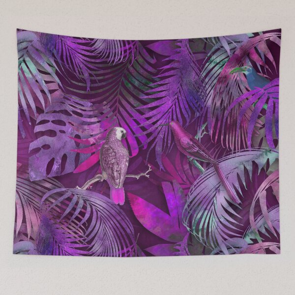 Item preview, Parrots In The Mystic Purple Jungle  designed and sold by artsandsoul.