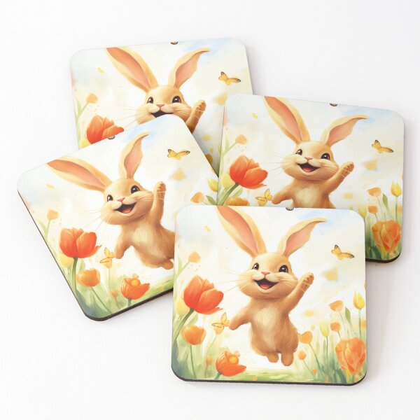 Item preview, Joyful rabbit designed and sold by cute-animals99.