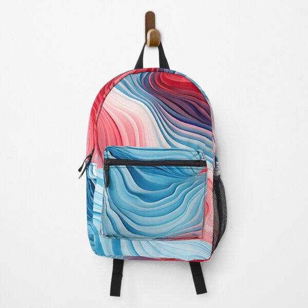 Item preview, Crimson and Azure Waves Abstract designed and sold by VectorPlace.
