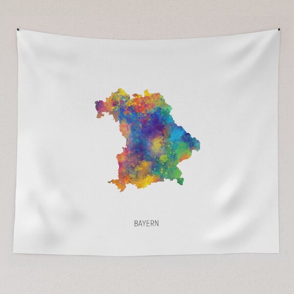 Item preview, Bayern Watercolor Map designed and sold by ArtPrints.