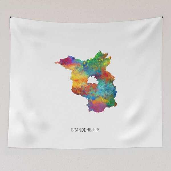 Item preview, Brandenburg Watercolor Map designed and sold by ArtPrints.