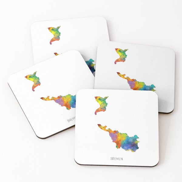 Item preview, Bremen Watercolor Map designed and sold by ArtPrints.
