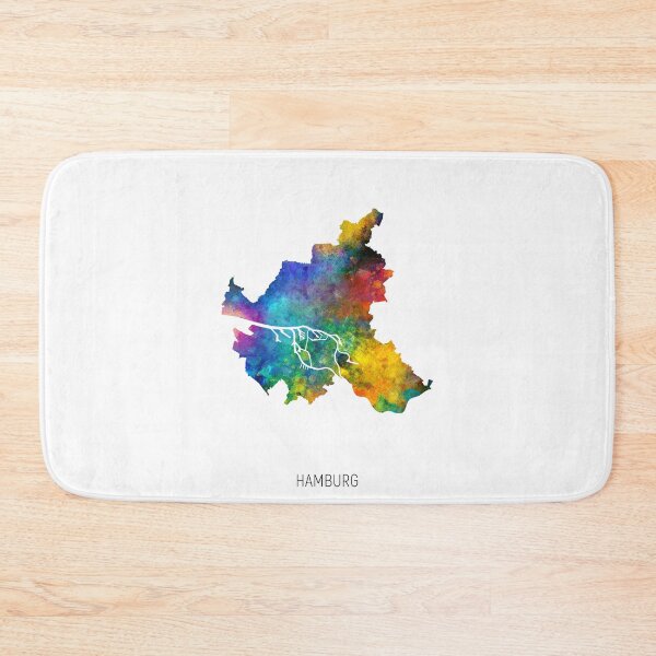 Item preview, Hamburg Watercolor Map designed and sold by ArtPrints.