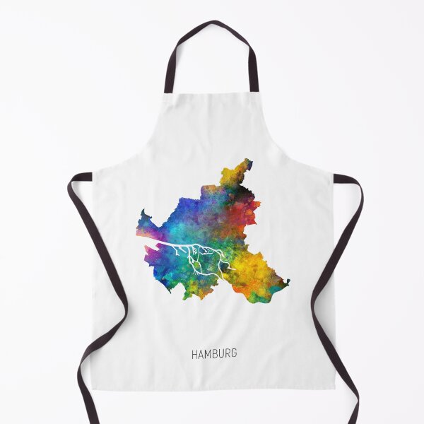 Item preview, Hamburg Watercolor Map designed and sold by ArtPrints.