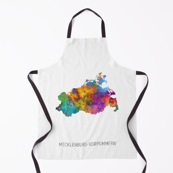 Item preview, Mecklenburg-Vorpommern Watercolor Map designed and sold by ArtPrints.