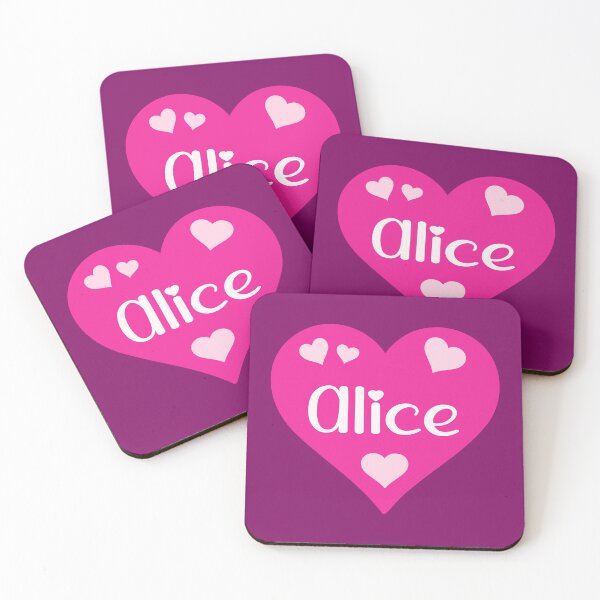 Item preview, Alice Name Pink Heart  designed and sold by Jeallan Designs.