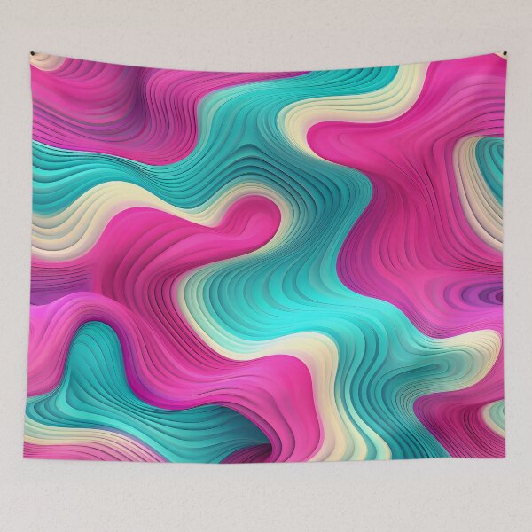 Item preview, Psychedelic Waves Color Fusion designed and sold by VectorPlace.