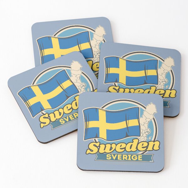 Item preview, Kingdom of SWEDEN flag sticker t-shirt 02 designed and sold by LocationInks.