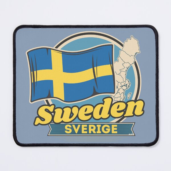 Item preview, Kingdom of SWEDEN flag sticker t-shirt 02 designed and sold by LocationInks.