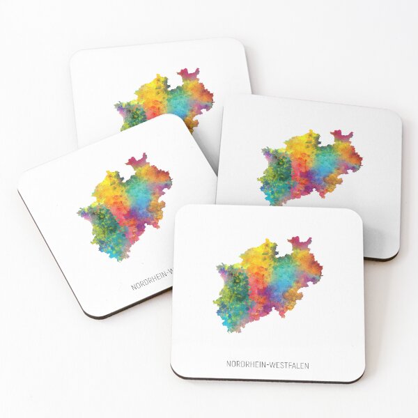 Item preview, Nordrhein-Westfalen Watercolor Map designed and sold by ArtPrints.