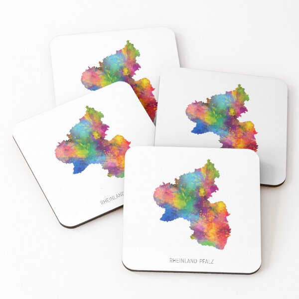 Item preview, Rheinland-Pfalz Watercolor Map designed and sold by ArtPrints.
