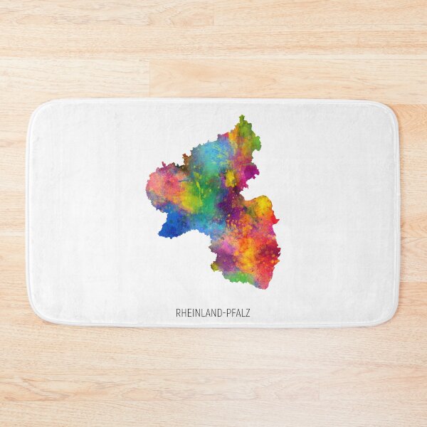 Item preview, Rheinland-Pfalz Watercolor Map designed and sold by ArtPrints.