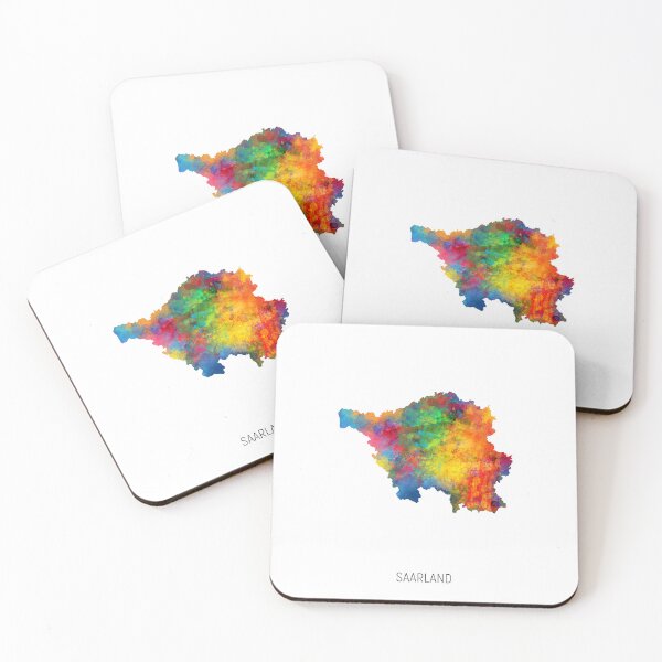 Item preview, Saarland Watercolor Map designed and sold by ArtPrints.