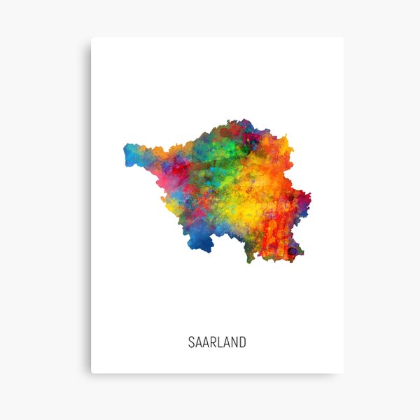 Item preview, Saarland Watercolor Map designed and sold by MICHAEL TOMPSETT.