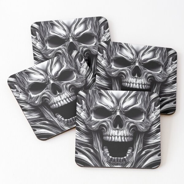 Item preview, Screaming Metal Skull And Flames designed and sold by Mark Cannon.