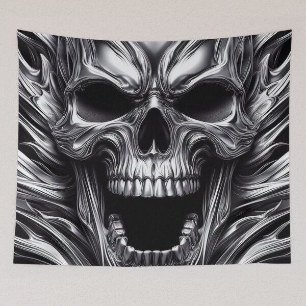 Item preview, Screaming Metal Skull And Flames designed and sold by Mark Cannon.