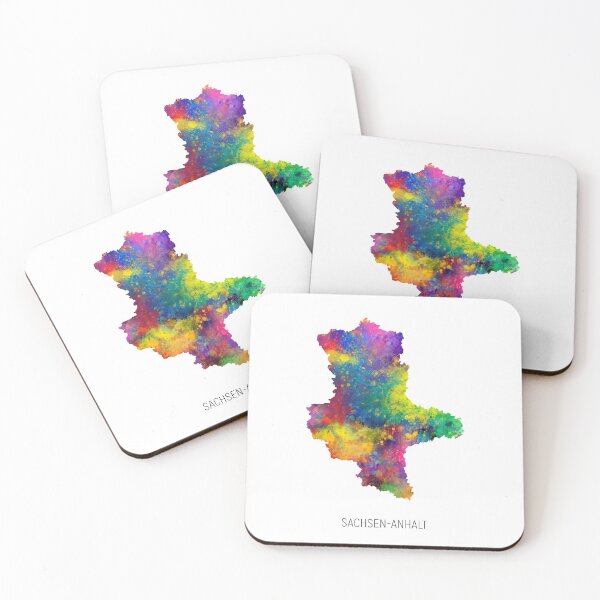Item preview, Sachsen-Anhalt Watercolor Map designed and sold by ArtPrints.