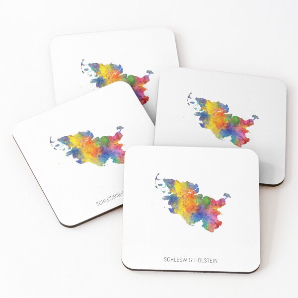 Item preview, Schleswig-Holstein Watercolor Map designed and sold by ArtPrints.