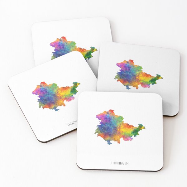 Item preview, Thüringen Watercolor Map designed and sold by ArtPrints.