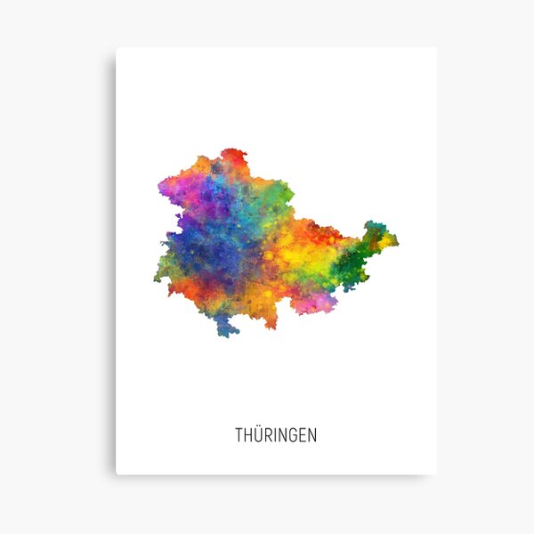 Item preview, Thüringen Watercolor Map designed and sold by MICHAEL TOMPSETT.