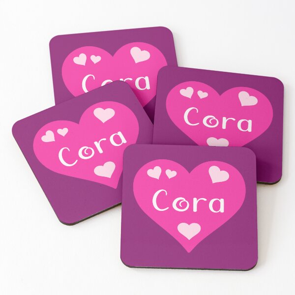 Item preview, Cora Name Pink Heart  designed and sold by Jeallan Designs.